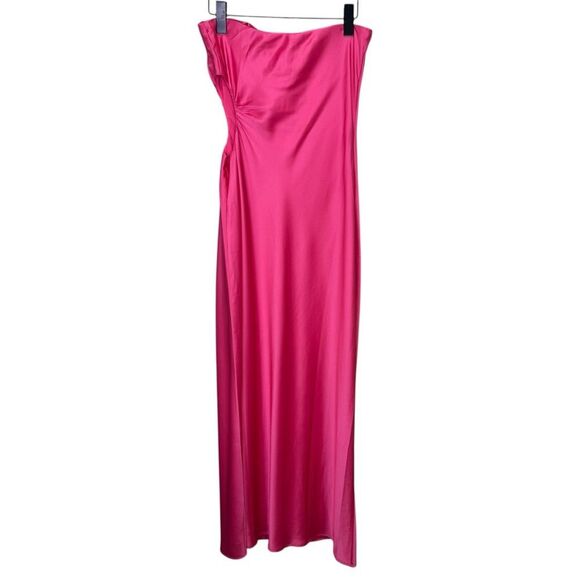 NEW Reformation Nevaeh Strapless Maxi Dress Cutout Flambé Pink Medium - Picture 4 of 8